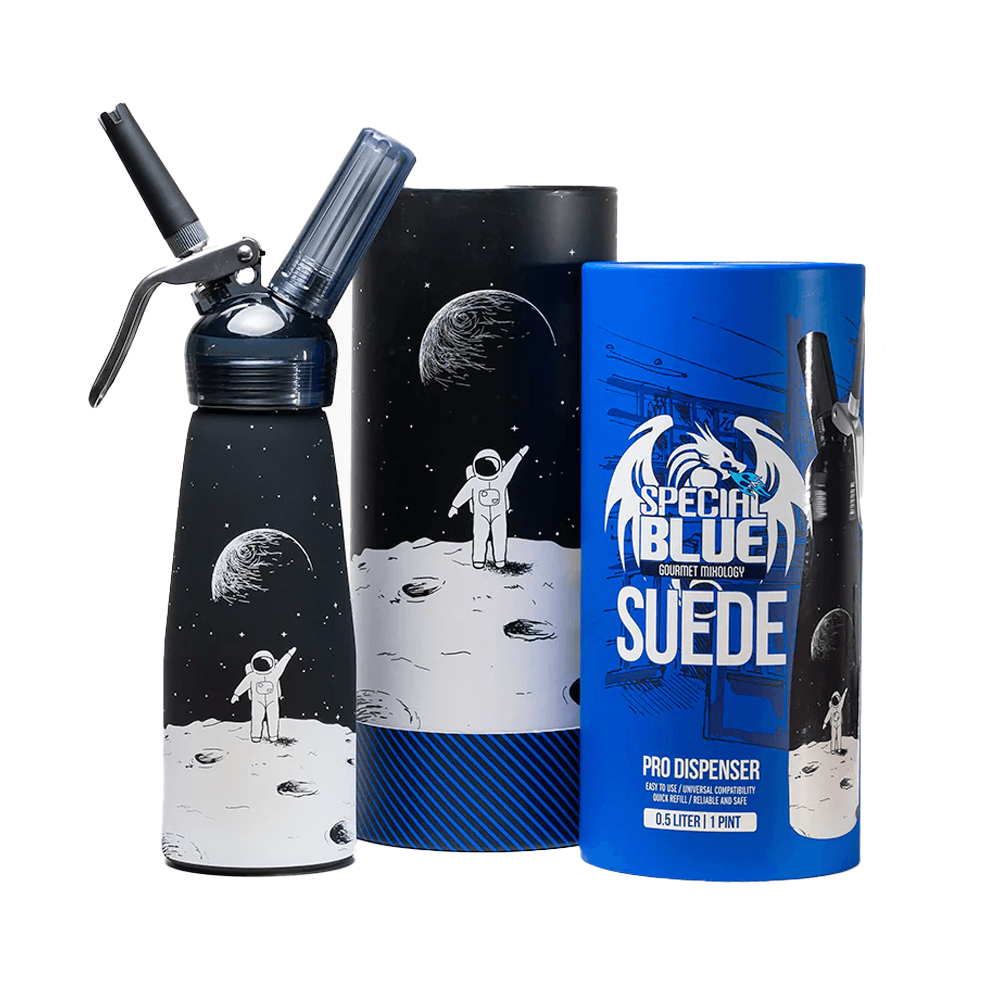 Astronaut Suede 1 PINT Pro Dispenser in limited edition with unique space-themed design and packaging.
