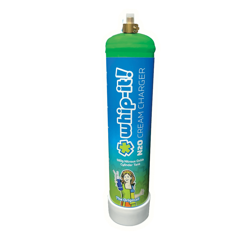 Whip-It! 580g nitrous oxide cream charger for professional-quality whipped cream and culinary creations.