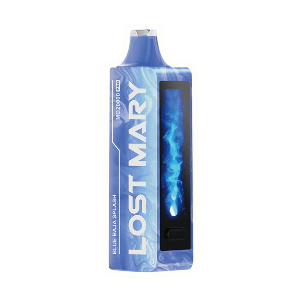 Lost Mary MO20000 Pro disposable vape in Blue Baja Splash flavor with sleek design for intense vaping.