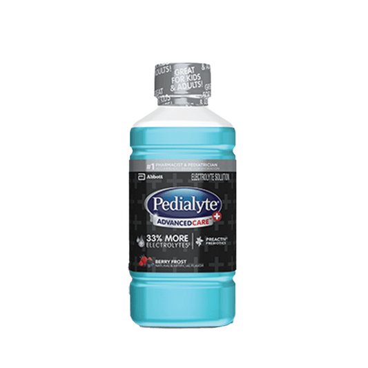 The Vegas Party Favors Pedialyte AdvancedCare® Plus in Berry Frost flavor offers 33% more electrolytes and added immune support to help prevent dehydration and keep you hydrated.