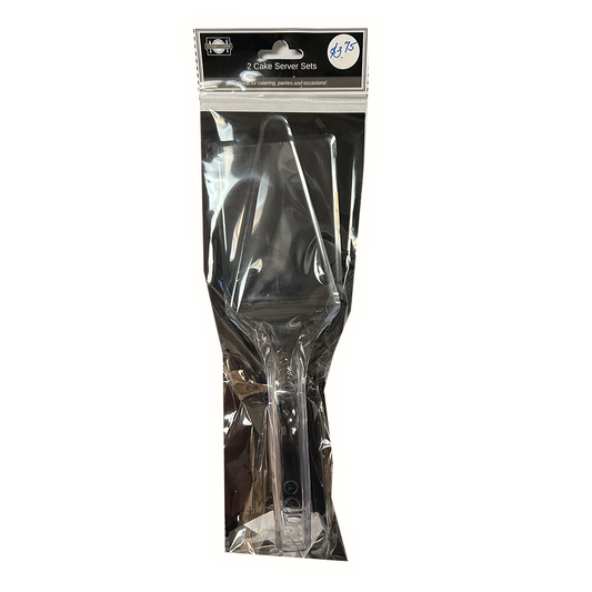 2-Piece Cake Server Set – Plastic Cake Knife and Server for Weddings, Parties & Everyday Use