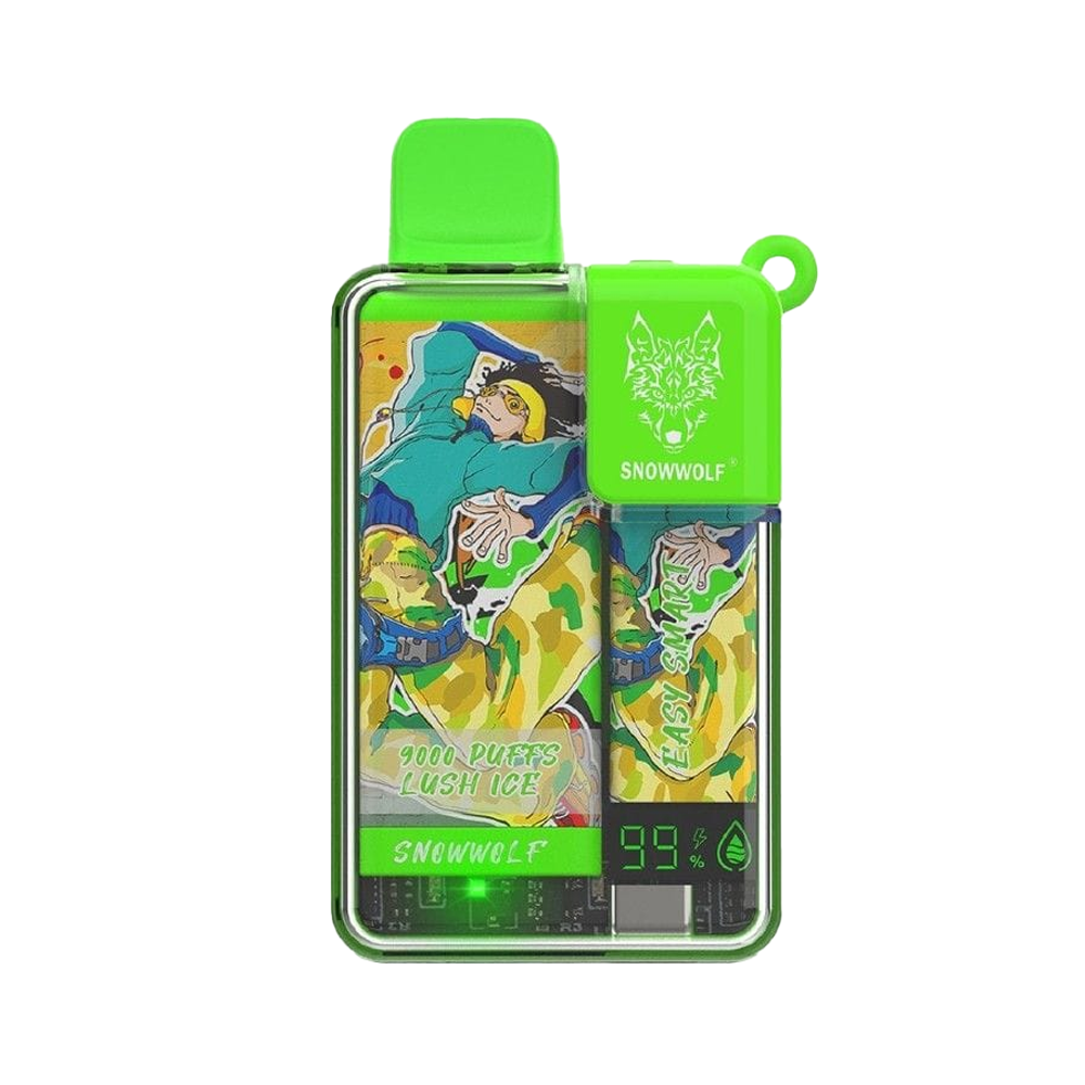 Easy Smart EA9000 Disposable Pod Device in vibrant green featuring 9000 puffs and Lush Ice flavor.