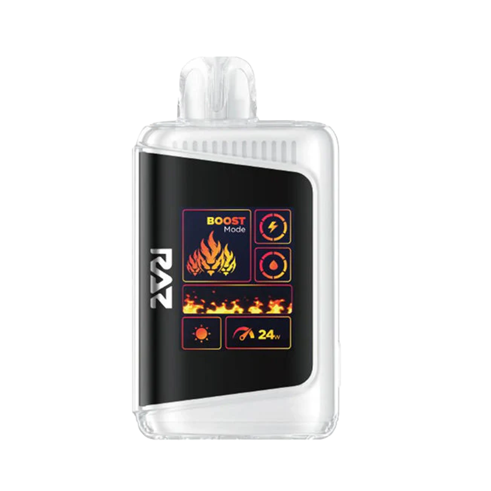 Raz LTX Zero Nicotine vape device with Boost Mode and vibrant graphics for enhanced vaping experience.